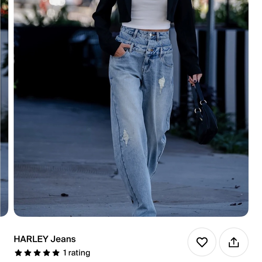 Blue Flare Wide Leg Jeans with Vintage Wash